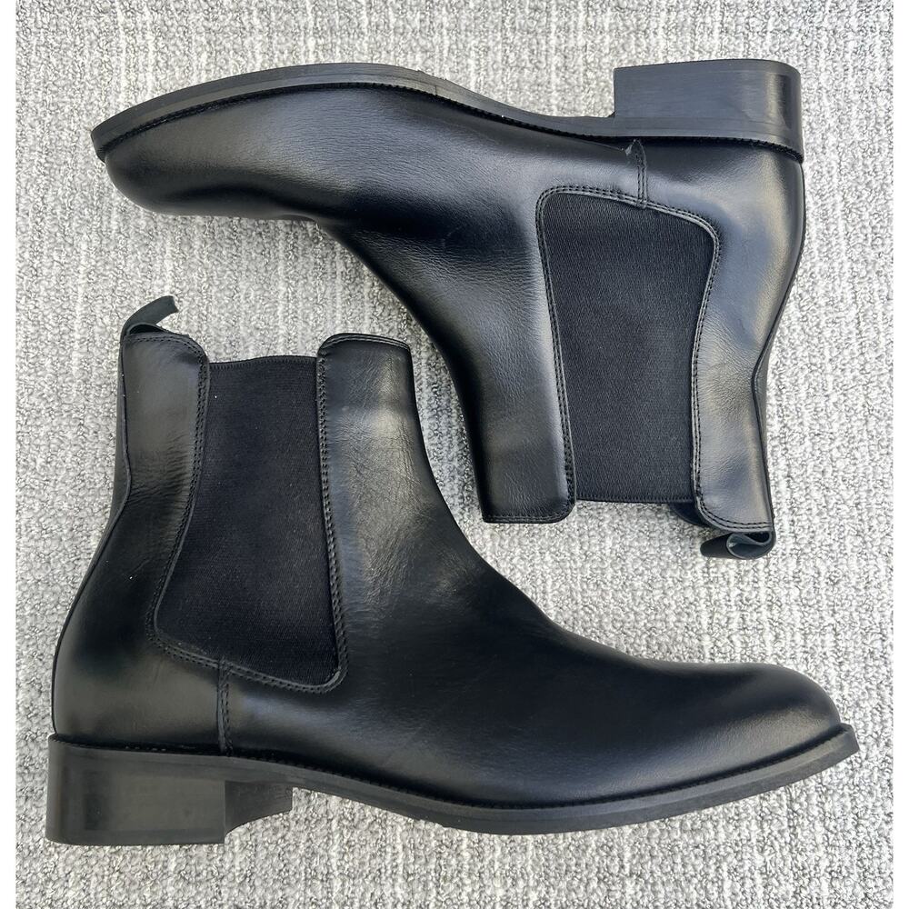 LA CANADIENNE Smile City Dry Waterproof Black Leather Booties Women's Size 10 US